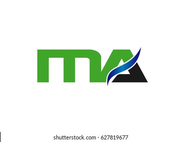 Letter MA logo vector
