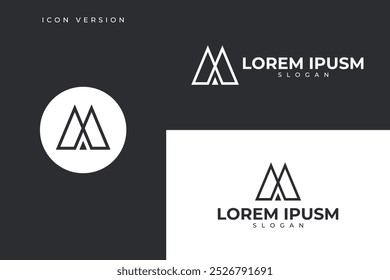 Letra MA diseño de logotipo moderno, limpio y minimalista mejor para empresas de tecnología.  Ilustración vectorial de diseño de elementos Eps 10