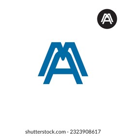 Letter MA AM Monogram Logo Design