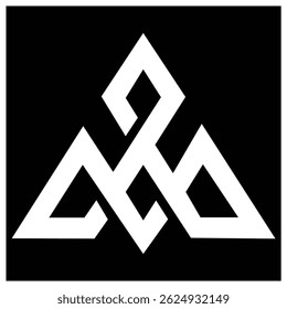 Letter ma simple arrow linked geometric logo vector