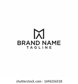 letter MA simple logo design vector