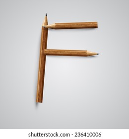 A letter made by pencil, vector 