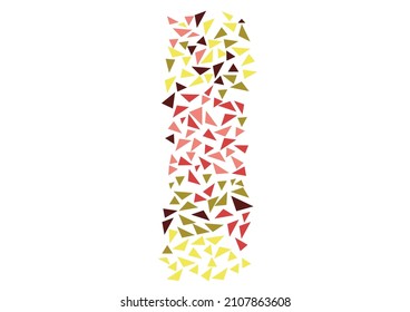 Letter I made up of small triangles