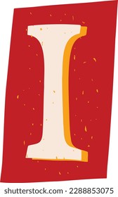 Letter I Magazine Cut-Out Element