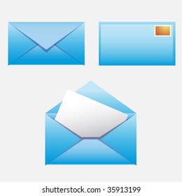 letter mail blue