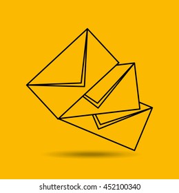letter mail desing isolated, vector illustration eps10