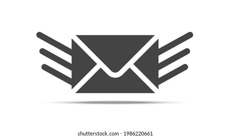 letter mail envelope send message, illustration symbol vector object document.