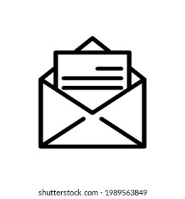 mensaje de envío de sobre de carta, documento de objeto vectorial de símbolo de ilustración.