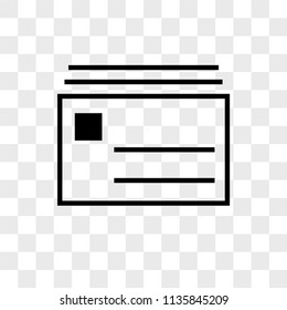Letter mail frontal envelope with post vector icon on transparent background, Letter mail frontal envelope with post icon