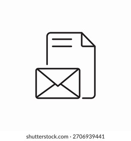 vetor de sinal de ícone de carta