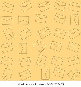 Letter and mail pattern background eps. 10