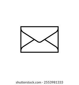a letter or mail in a sealed envelope icon outline illustration
