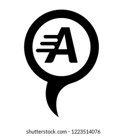 letter A and map pin. logo concept. Designed for your web site design, logo, app, UI
