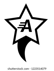 letter A and map pin. logo concept. Designed for your web site design, logo, app, UI