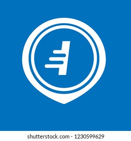letter I and map pin. logo concept. Designed for your web site design, logo, app, UI
