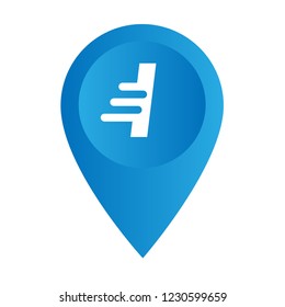 letter I and map pin. logo concept. Designed for your web site design, logo, app, UI