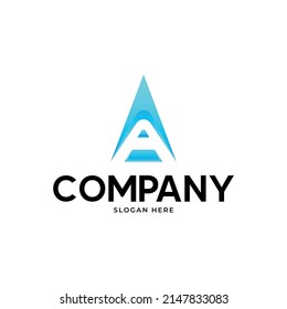 A letter mark abstract logo template