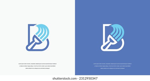 letter mark b logo, painting logo