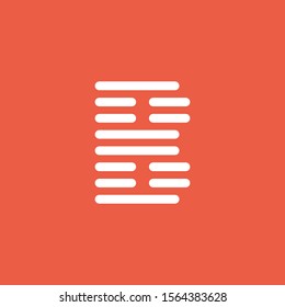 Letter mark B shaped with outline dot code logo concept.