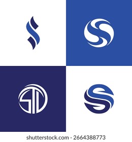 Letter mark creative modern minimal logo bundle concept monogram geometric sign symbol