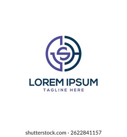 Letter mark GSH circle shape monogram logo design modern minimal concept creative art