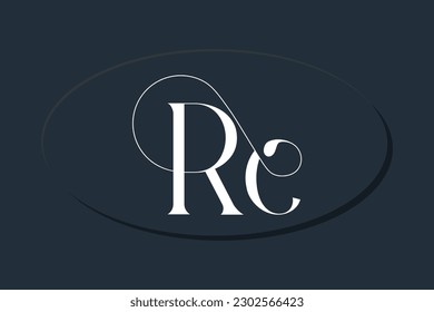 
RE letter mark ligature style logo design template