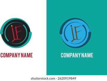 Diseño de logotipo de marca de letra IF