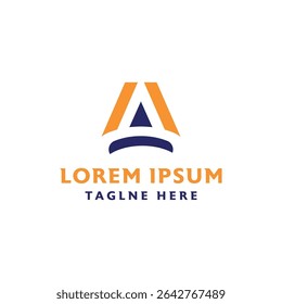 Letter mark A logo design modern minimal unique abstract concept 