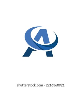 Letra A marca de letra modelo de diseño vectorial