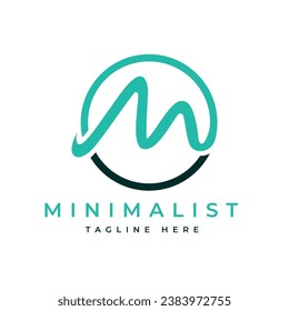 marca de letra logotipo M monograma diseño de logotipo moderno