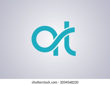 logotipo de marca de letra a logotipo de texto t logotipo tipográfico