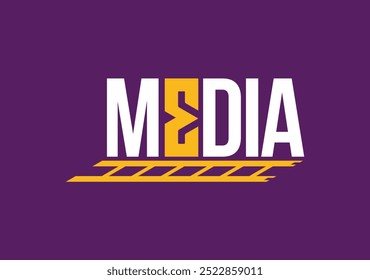 letter mark for media typeface and symbol