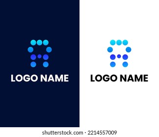 letter a mark modern logo design template