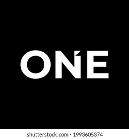 letter mark one logo vector creative illustration design idea