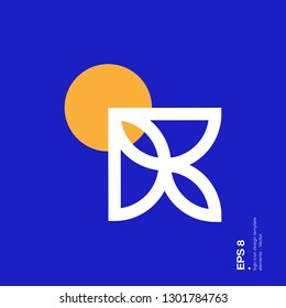  Letter Mark R logo icon design template elements 
