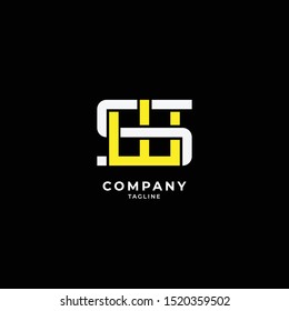 Letter mark SW WS logo icon modern minimal initial logo icon vector