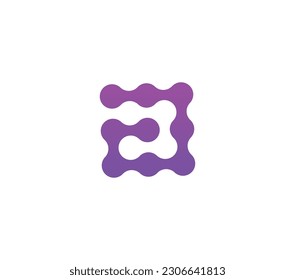 Ein Briefmarke für technisches Logo-Design