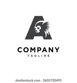 Letter A Marmoset Logo Icon Vector