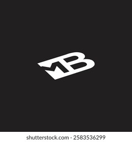 Letter MB or BM initial unique stylish art icon logo design vector monogram, negative space M and modern branding business identity concept.