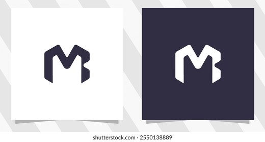 letter mb bm logo design vector