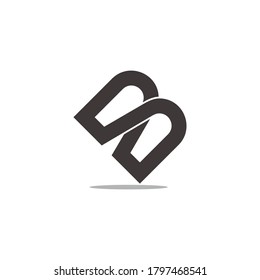 letter mb infinity lines overlap design logo vector