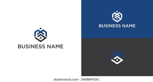 letter MB initial hexagon logo icon premium elegant template vector