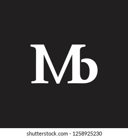 letter mb linked simple logo 