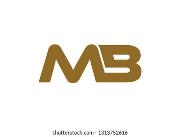 Letter MB logo design vector