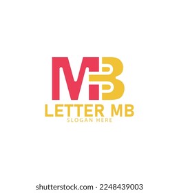 letter mb logo minimalist monogram modern