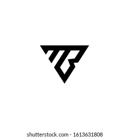 Letter MB triangle logo design