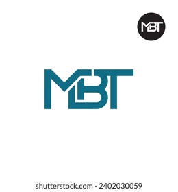 Diseño de logotipo de monograma MBT carta