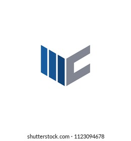 letter mc business logo vector