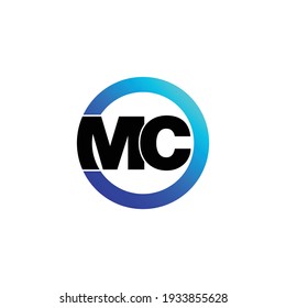 Logo-Design des Buchstaben MC