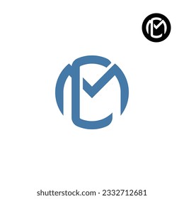 Letter MC CM Circle Bold logo design